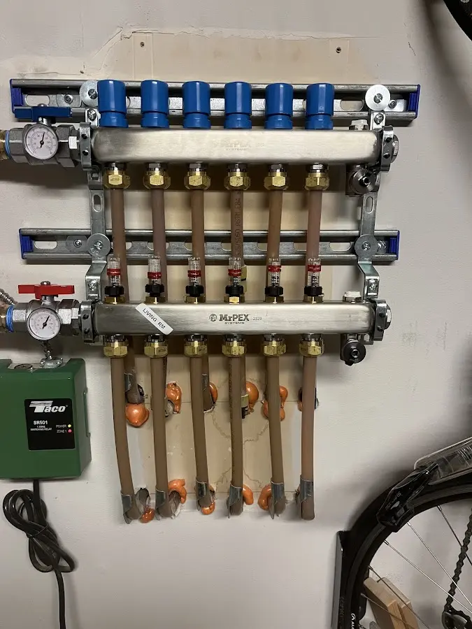 Plumber performing Gas Line Installation at a residential property in Warrenton